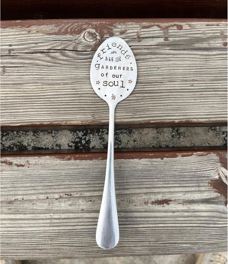 PLWalker Garden Plant Marker Friendship Gift for Women Gardeners, Plant Stake Label Sign Tag Gardening Gifts for Woman Plant Lovers, Metal Garden Decoration (Gardener of Our Soul) - Image 2